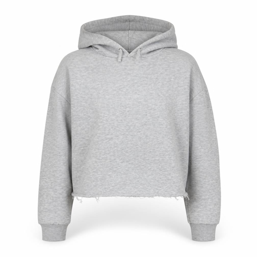 Front view of New Look girls’ grey polyester pullover hoodie, size 14-15, years