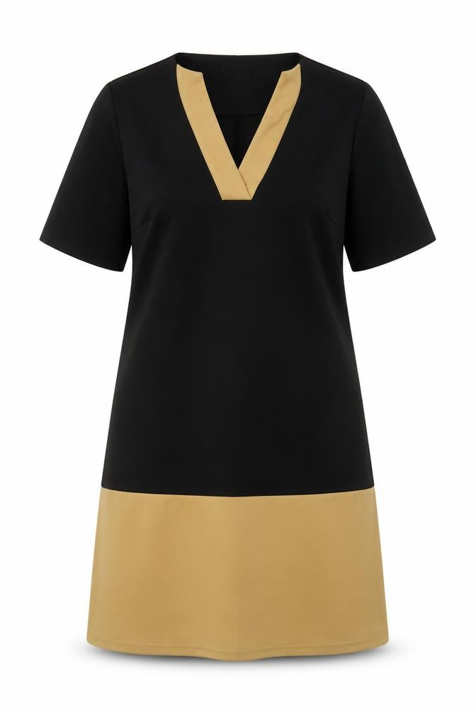 Front view of Papaya women’s multicoloured polyester a-line, size UK 12, v-neck