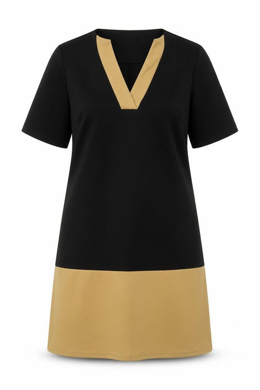 Front view of Papaya women’s multicoloured polyester a-line, size UK 12, v-neck