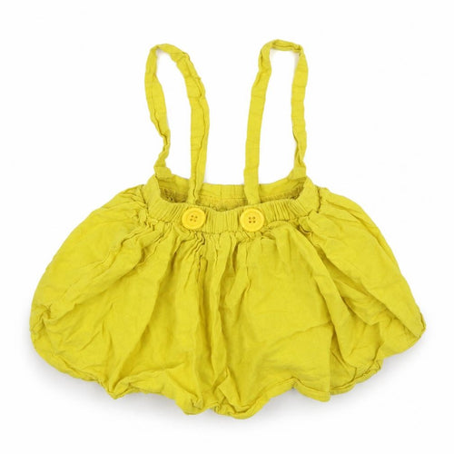 SheIn Girls Yellow  Cotton Skirt One-Piece Size 4 Years  Button