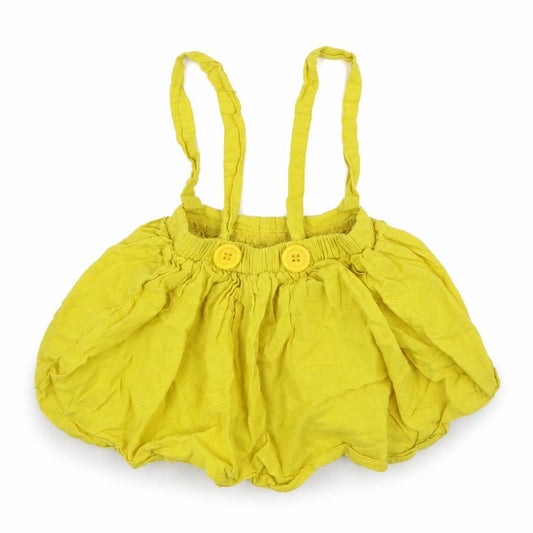 SheIn Girls Yellow  Cotton Skirt One-Piece Size 4 Years  Button