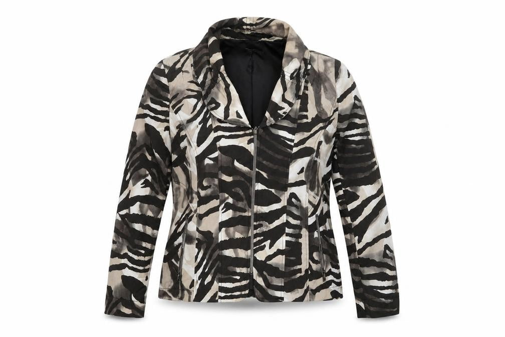 Front view of Brandex women’s multicoloured camouflage rain coat coat, size UK 14