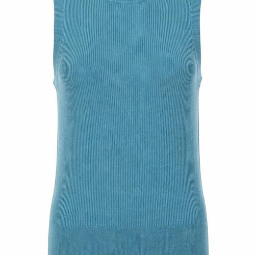 Marks and Spencer Womens Blue Round Neck  Viscose Vest Jumper Size 10