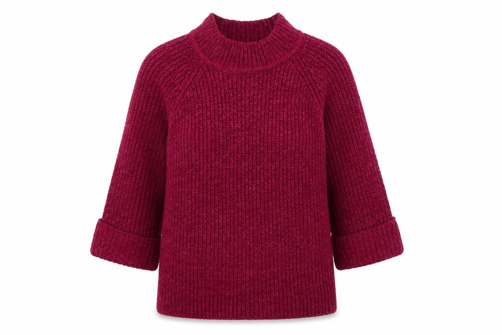 F&F Womens Purple Mock Neck  Acrylic Pullover Jumper Size 10