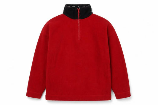 Front view of rep sport men’s red jacket, size S, zip