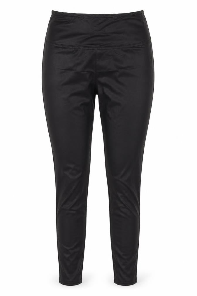 Boohoo Womens Black  Polyester Jegging Trousers Size 10 L25 in Regular  - Pleather