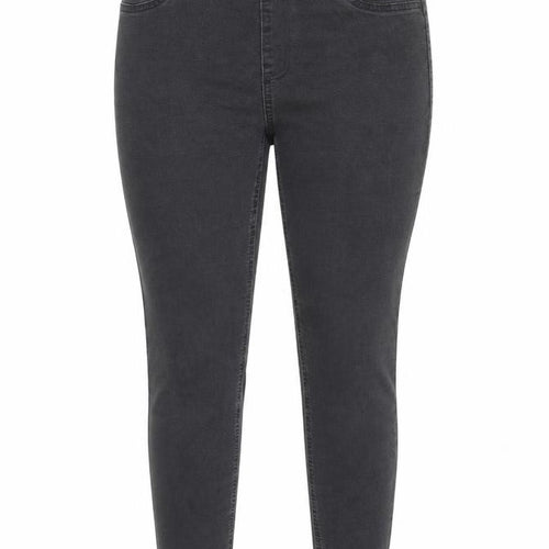 Marks and Spencer Womens Grey  Cotton Jegging Trousers Size 12 L26 in Regular
