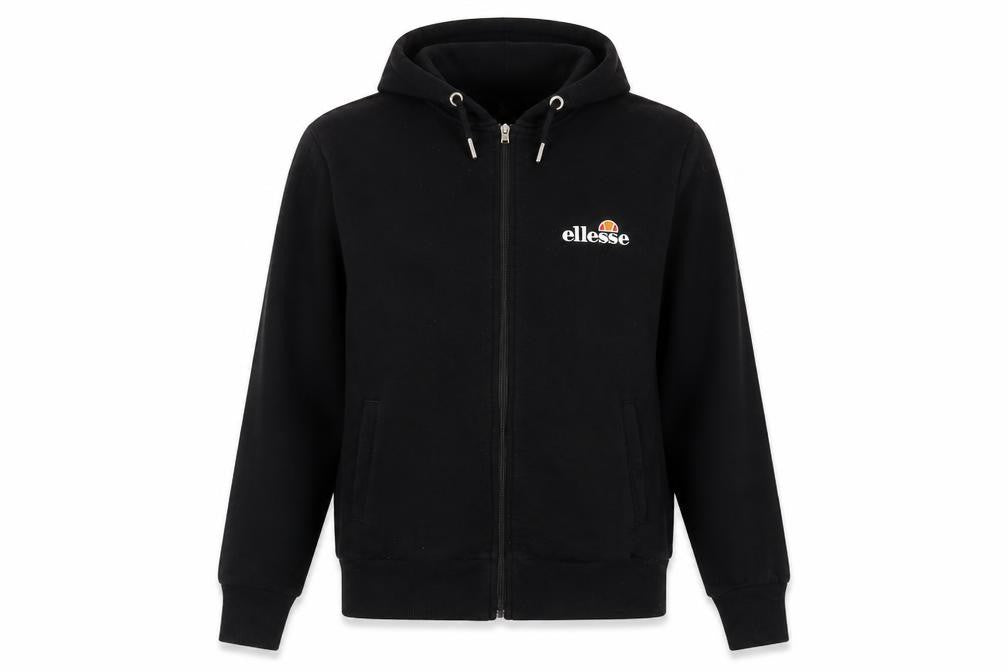ellesse Womens Black  Cotton Full Zip Hoodie Size 4  Zip