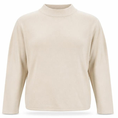Dunnes Stores Womens Beige High Neck  Acrylic Pullover Jumper Size 18   - 18-20