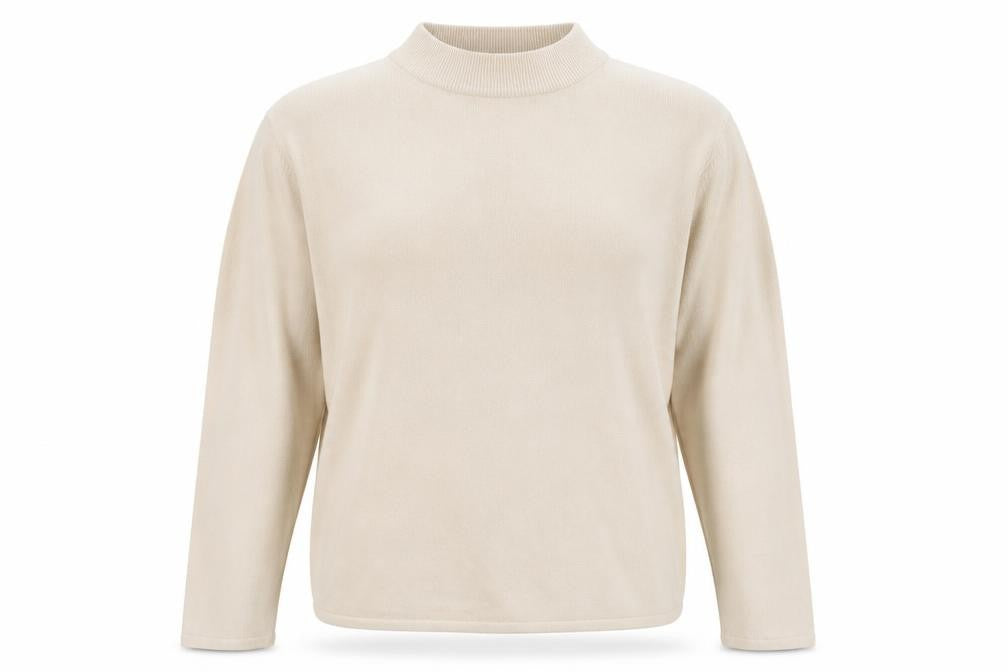 Dunnes Stores Womens Beige High Neck  Acrylic Pullover Jumper Size 18   - 18-20