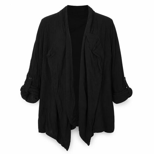 New Look Womens Black Collared  Viscose Cardigan Jumper Size 10