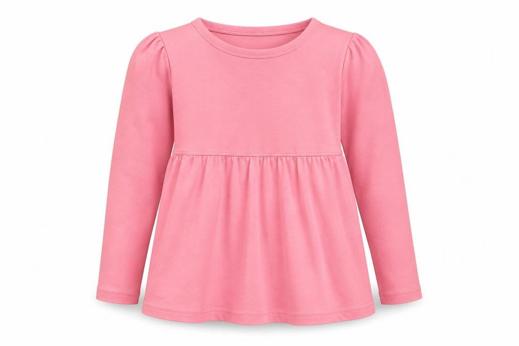 Cubic Girls Pink  Viscose Tunic T-Shirt Size 10 Years Round Neck