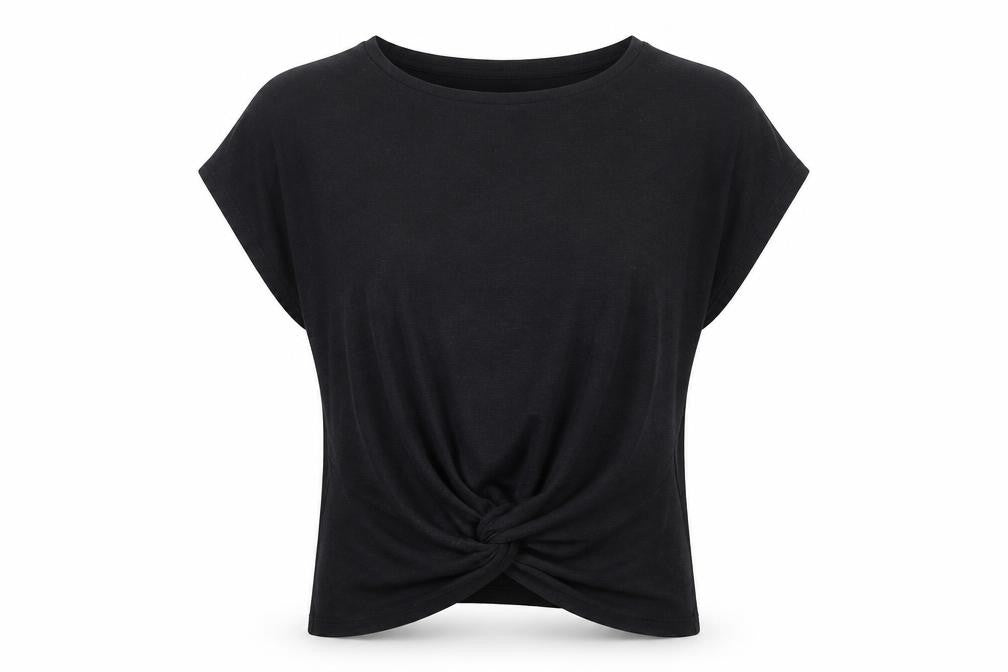 New Look Womens Black  Polyester Jersey T-Shirt Size M Crew Neck