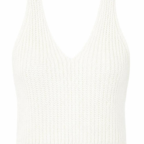 New Look Womens Beige V-Neck  Acrylic Vest Jumper Size M