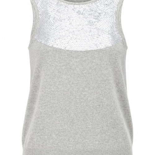 Preworn Womens Grey Round Neck  Wool Vest Jumper Size L
