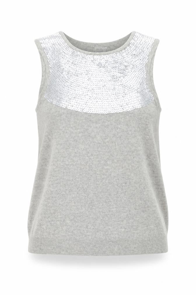 Preworn Womens Grey Round Neck  Wool Vest Jumper Size L