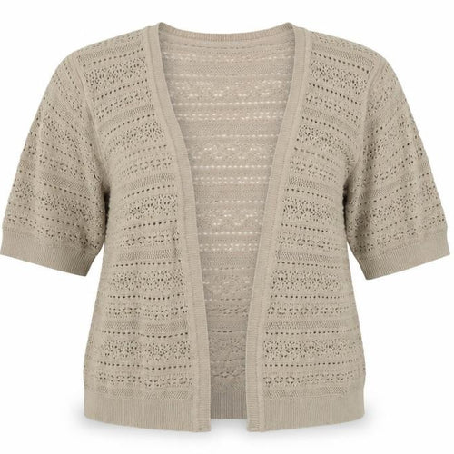 BHS Womens Beige V-Neck  Acrylic Cardigan Jumper Size 16