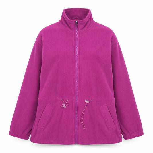 Front view of Bonmarché women’s purple jacket, size M, zip