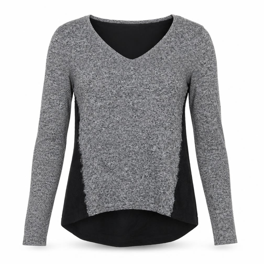Front view of George women’s grey crew neck nylon jumper, size UK 10