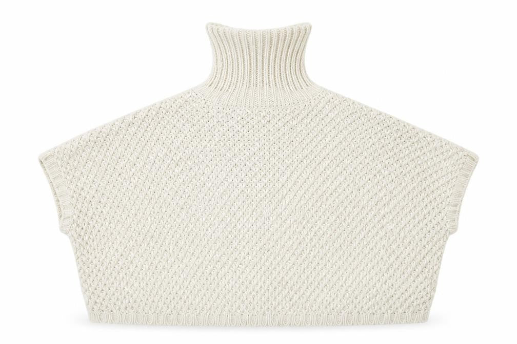 Primark  Girls Ivory High Neck  Acrylic Pullover Jumper Size 10-11 Years