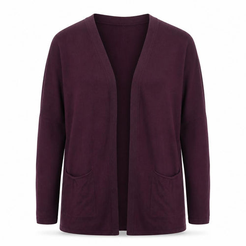thought Womens Purple V-Neck  Cotton Full Zip Jumper Size 10