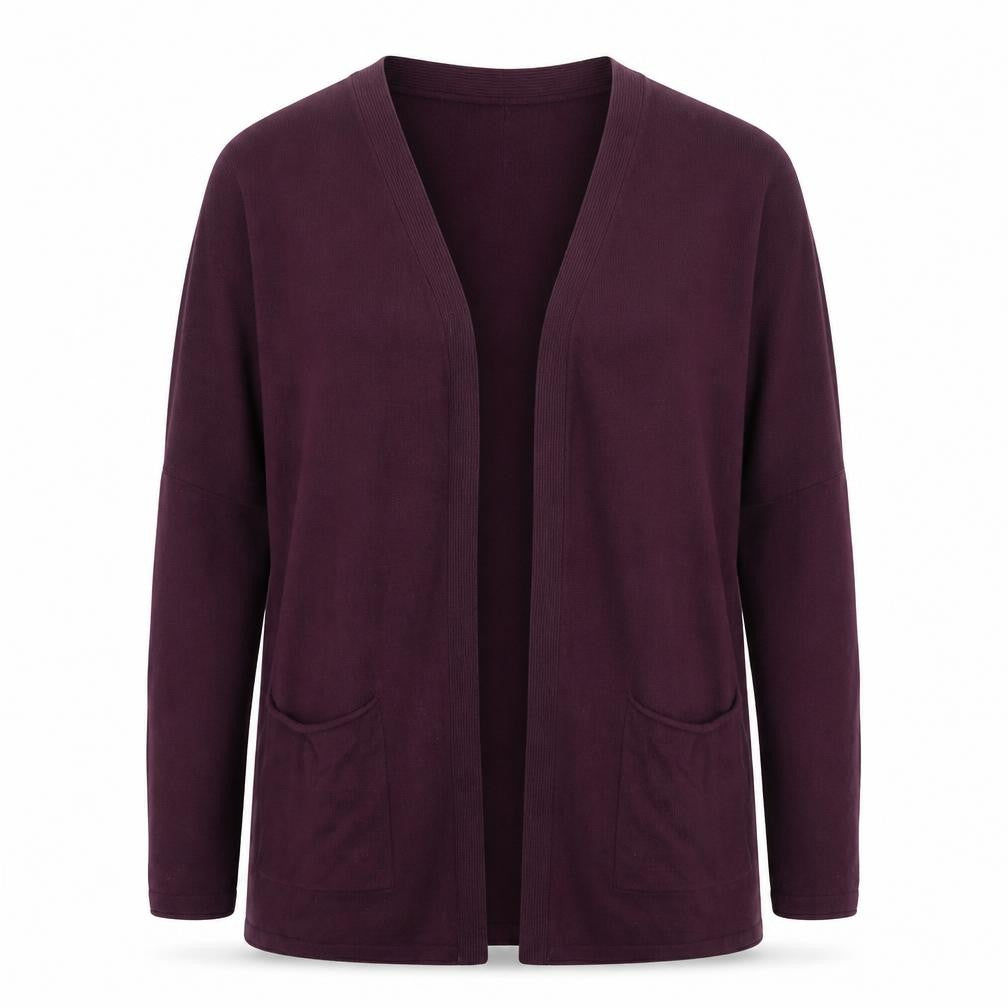 thought Womens Purple V-Neck  Cotton Full Zip Jumper Size 10