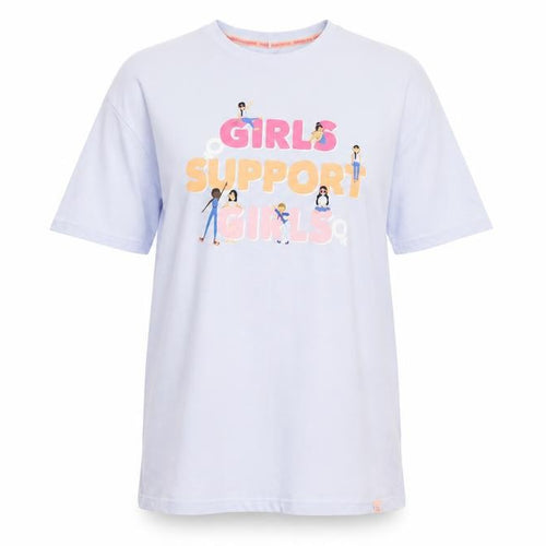 Primark Womens Blue Solid Cotton Top Nightshirt Size M   - Girls support girls