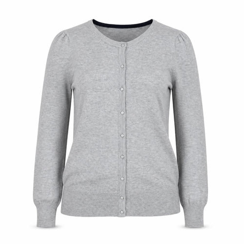 Marks and Spencer Womens Grey Round Neck  Viscose Full Zip Jumper Size 8