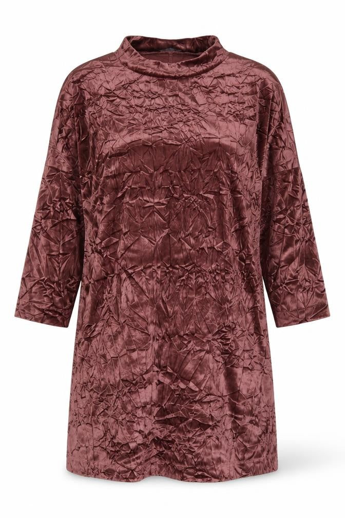 Front view of Zara women’s pink polyester a-line, size S, round neck