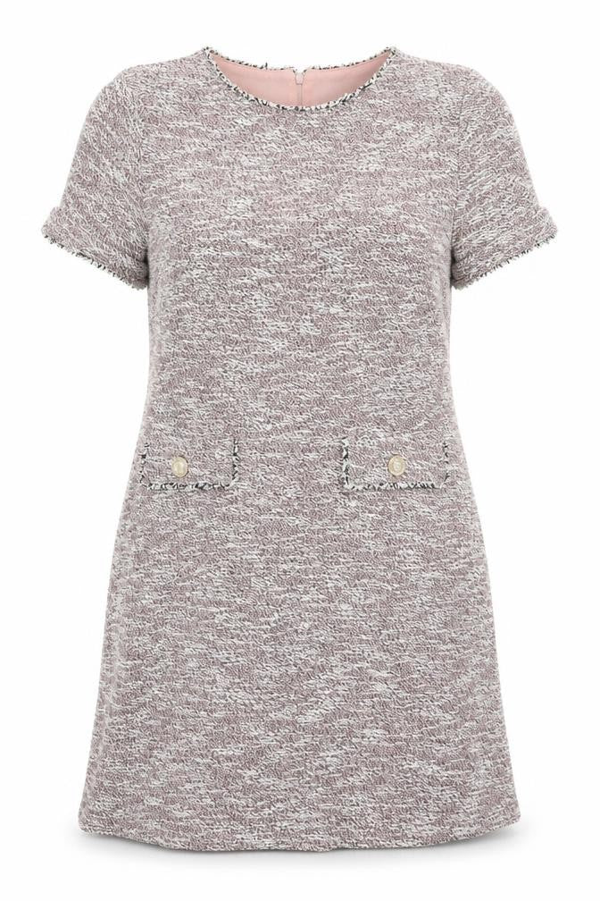 Dorothy Perkins Womens Pink  Polyester Bodycon  Size 18  Boat Neck Zip