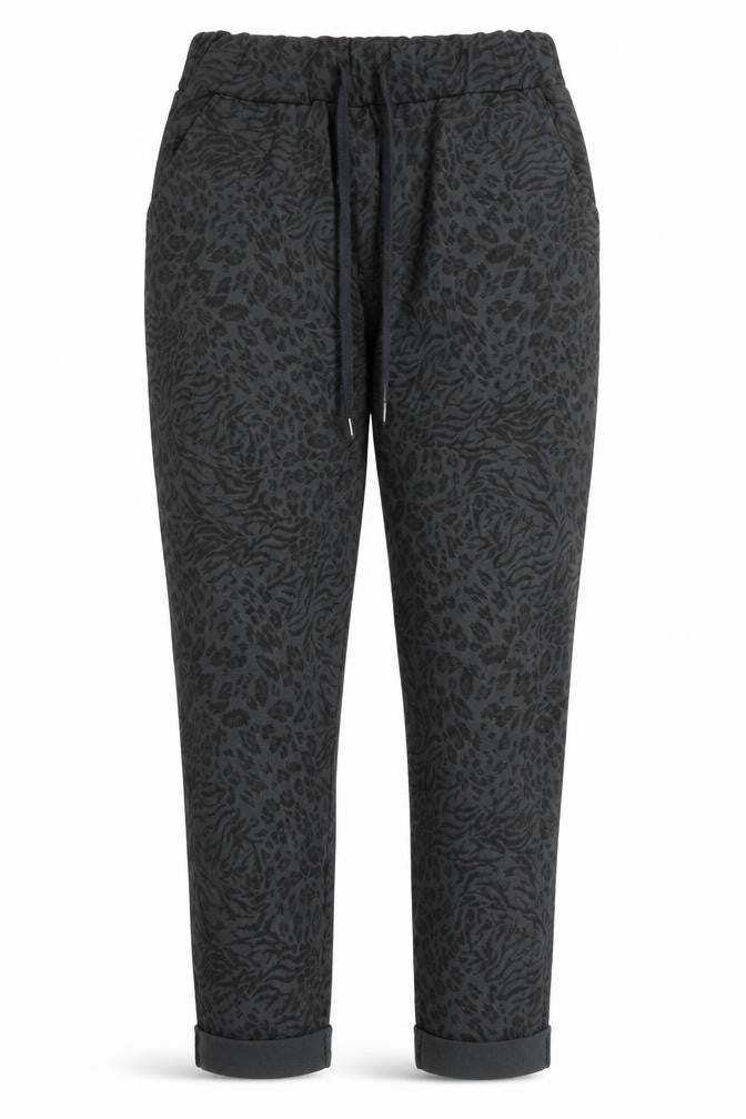 Preworn Womens Green Animal Print Nylon Chino Trousers Size 10 L25 in Regular