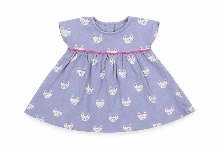 John Lewis Girls Purple Geometric 100% Cotton A-Line Size 3-6 Months Crew Neck Pullover - Cat
