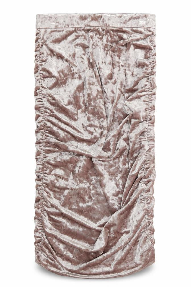 Topshop Womens Beige  Polyester Straight & Pencil Skirt Size 8   Zip