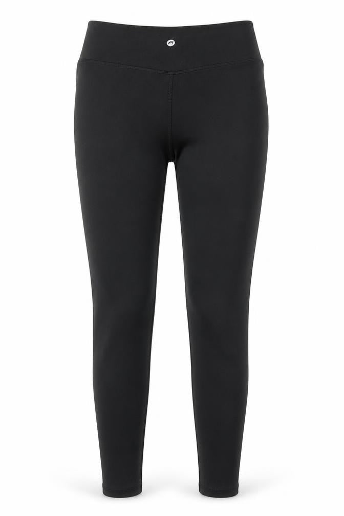 Front view of Active women’s black polyester jogger trousers, size UK 12, 26-inch leg regular