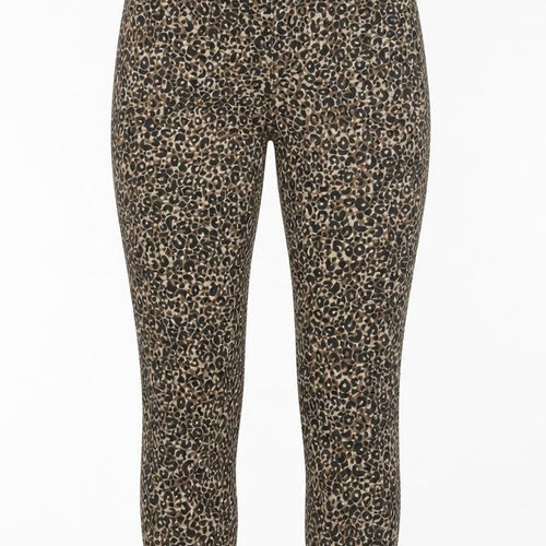 Preworn Womens Multicoloured Animal Print Polyester Jegging Jeans Size 34 L27 in Regular