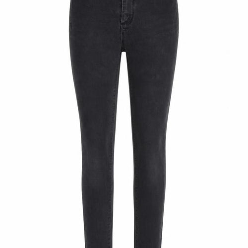 Denim & Co. Womens Black  Cotton Straight Jeans Size 6 L31 in Regular Zip