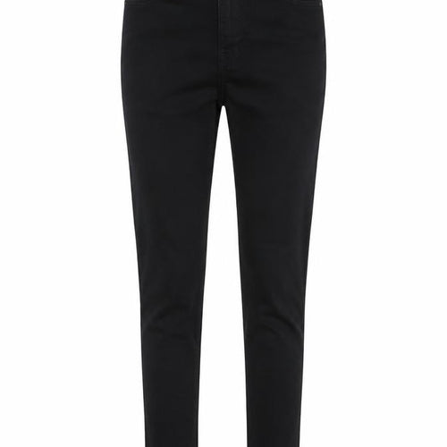 Denim & Co. Womens Black  Cotton Straight Jeans Size 4 L29 in Regular Zip