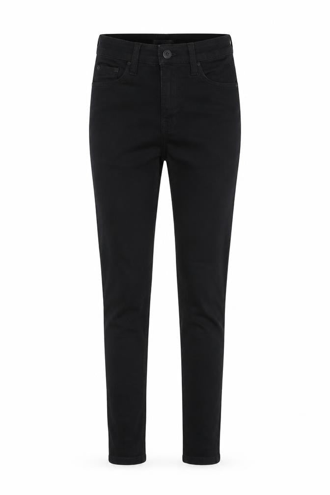 Denim & Co. Womens Black  Cotton Straight Jeans Size 4 L29 in Regular Zip