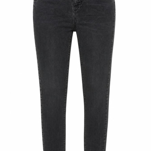 Denim & Co. Womens Black  Cotton Straight Jeans Size 8 L30 in Regular Zip