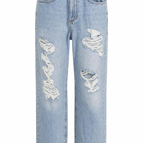 COLLUSION Womens Blue  Cotton Straight Jeans Size 8 L29 in Regular Zip