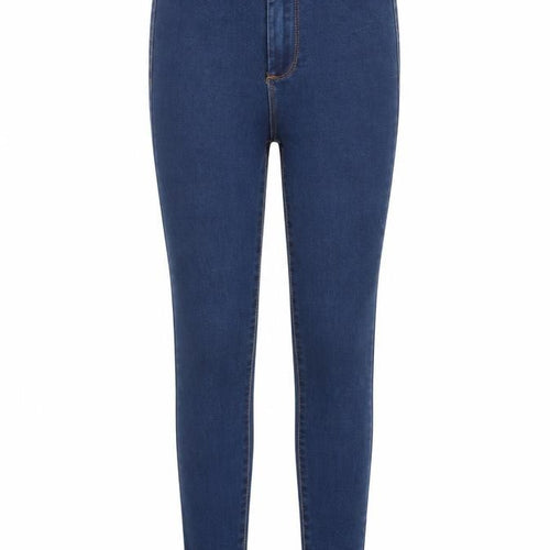 Denim & Co. Womens Blue  Cotton Straight Jeans Size 4 L27 in Regular Zip