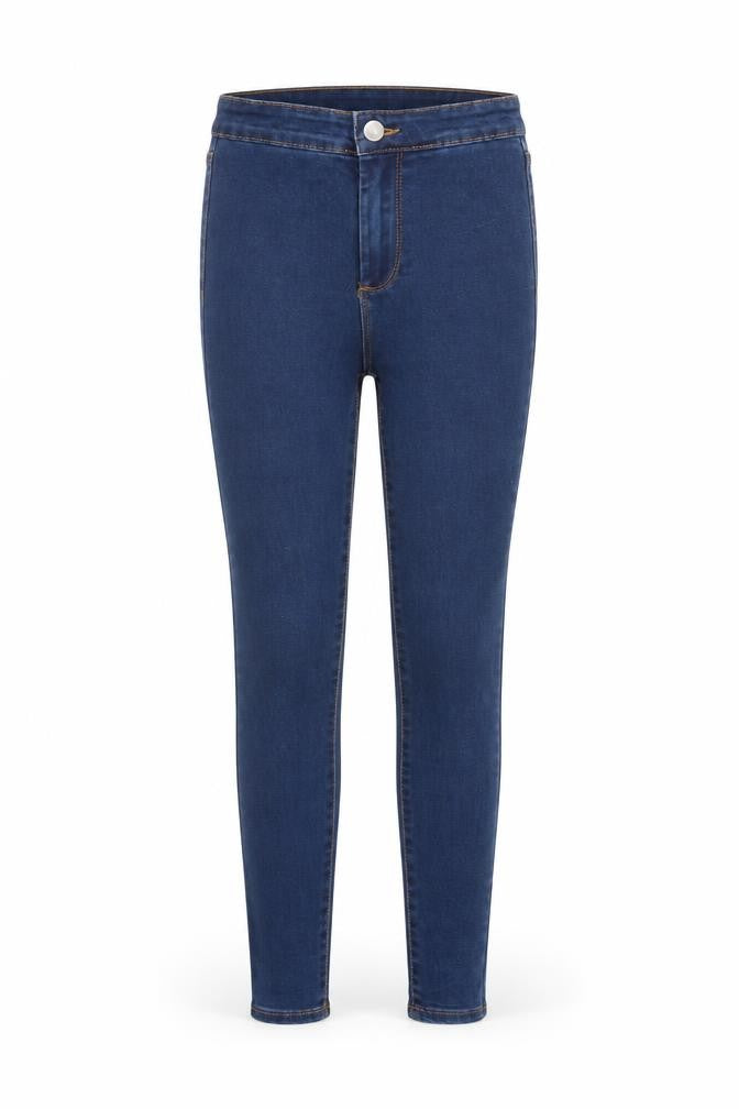 Denim & Co. Womens Blue  Cotton Straight Jeans Size 4 L27 in Regular Zip