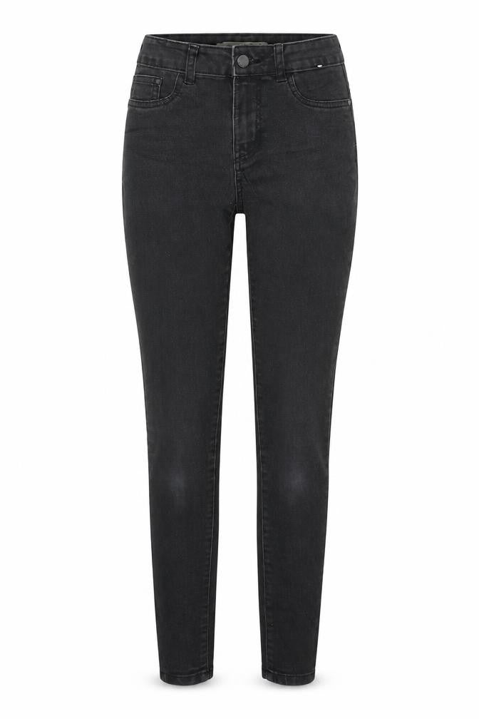 Denim & Co. Womens Black  Cotton Straight Jeans Size 4 L28 in Regular Zip