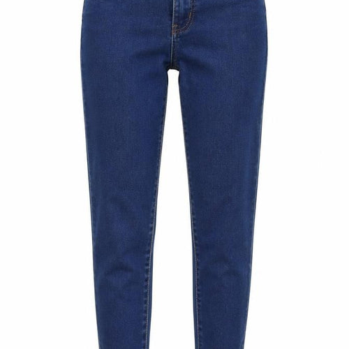 Denim & Co. Womens Blue  Cotton Straight Jeans Size 4 L28 in Regular Zip