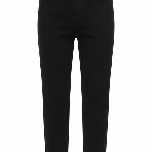 Denim & Co. Womens Black  Cotton Straight Jeans Size 4 L25 in Regular Zip