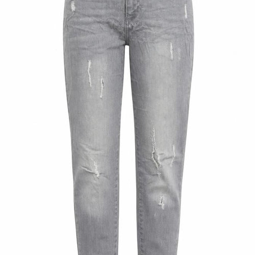 Denim & Co. Womens Grey  Cotton Straight Jeans Size 10 L28 in Regular Zip