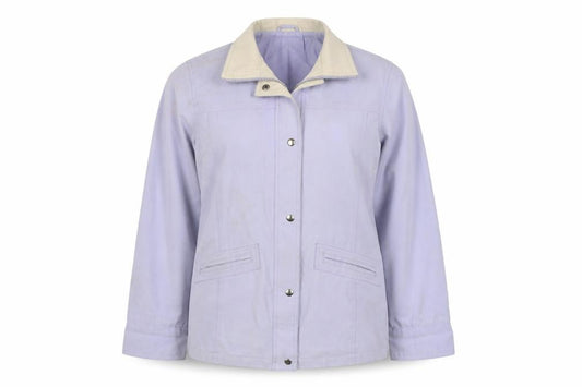 Front view of Rossetti women’s purple jacket, size UK 12, zip