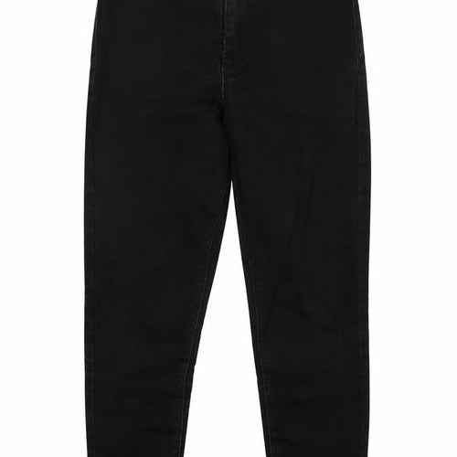 Denim Co Womens Black  Cotton Skinny Jeans Size 10 L24 in Regular Button