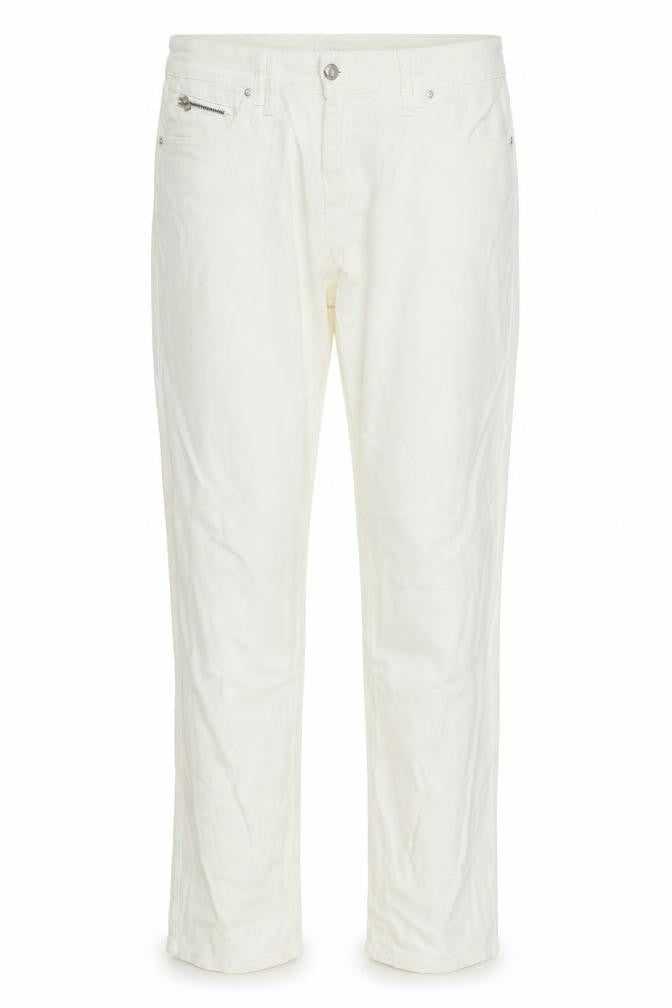 Spontan Womens Beige  Cotton Straight Jeans Size 14 L32 in Regular Button