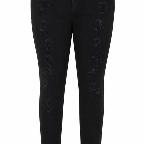 Affair Womens Black  Cotton Skinny Jeans Size 12 L28 in Regular Button